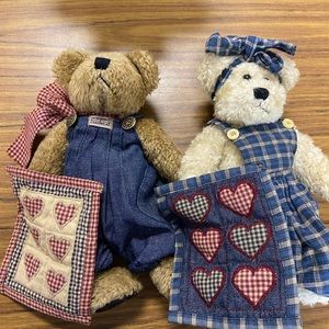 Boyd bears quilted man and women moveable parts